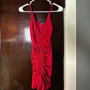 Red Scrunch Fashion Nova Dress